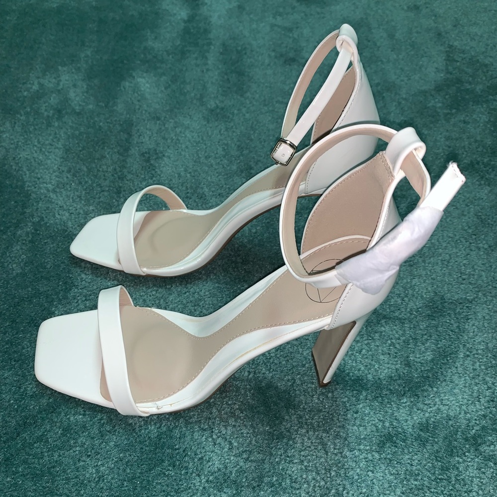 Brand New White block heels